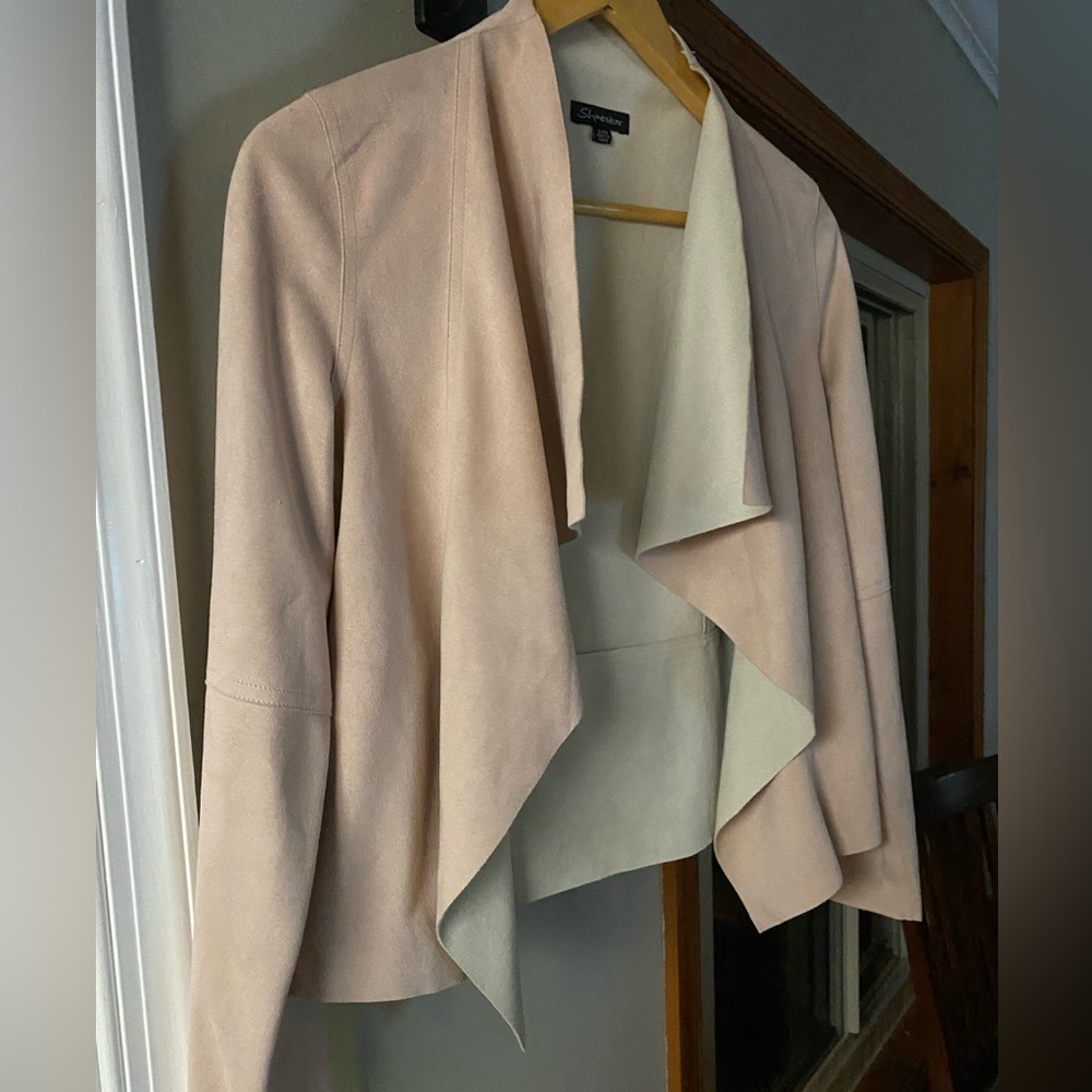 Shinestar faux suede pink jacket